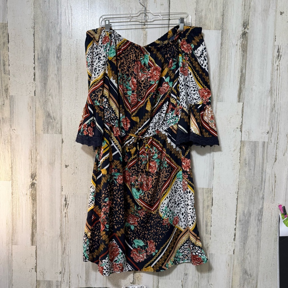 Speed Control Multicolor Patchwork Dress - Picture 4 of 10